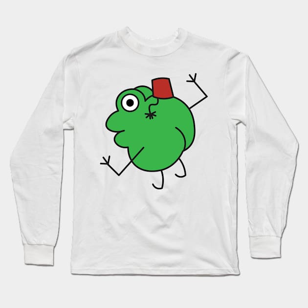 Frog in a Fez Long Sleeve T-Shirt by mikineal97